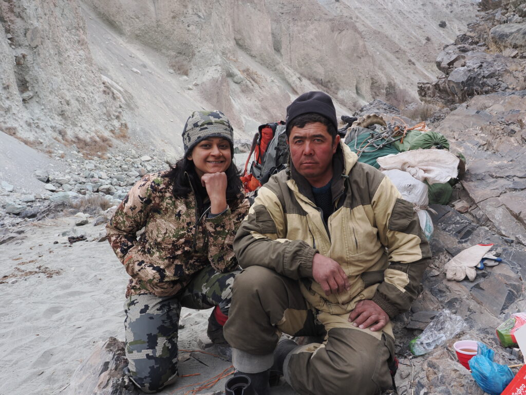Dharti and Tashtan pose for a quick picture